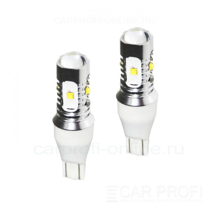 Светодиодная лампа CarProfi CP T15 25W 5LED CREE XB-D (5100K)  2 шт.