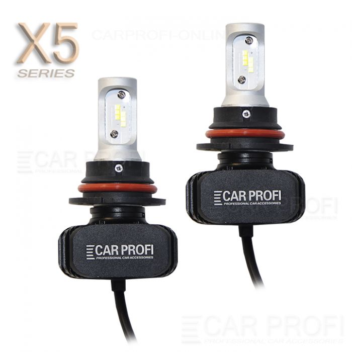 Светодиодные лампы CarProfi CP-X5 HB5 (9007) Hi/Low CSP new 6000Lm (комплект, 2шт)