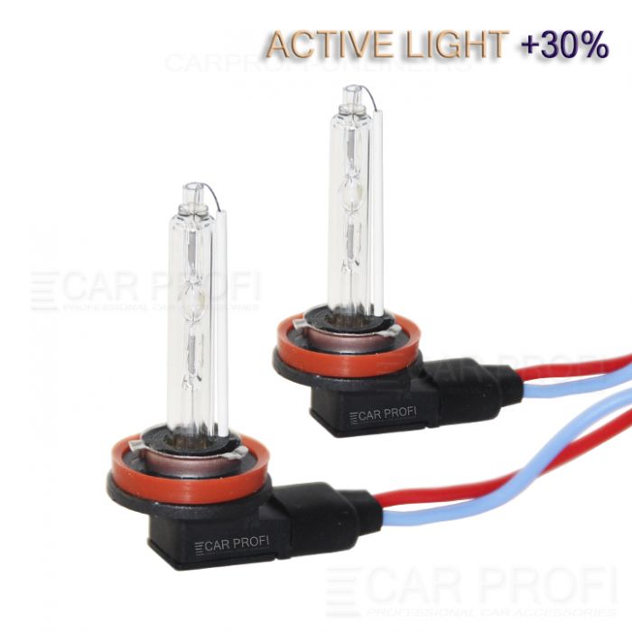 Ксеноновая лампа CarProfi H11 BENT Active Light +30%, 5100k, AC (Г-образная) 1 шт.