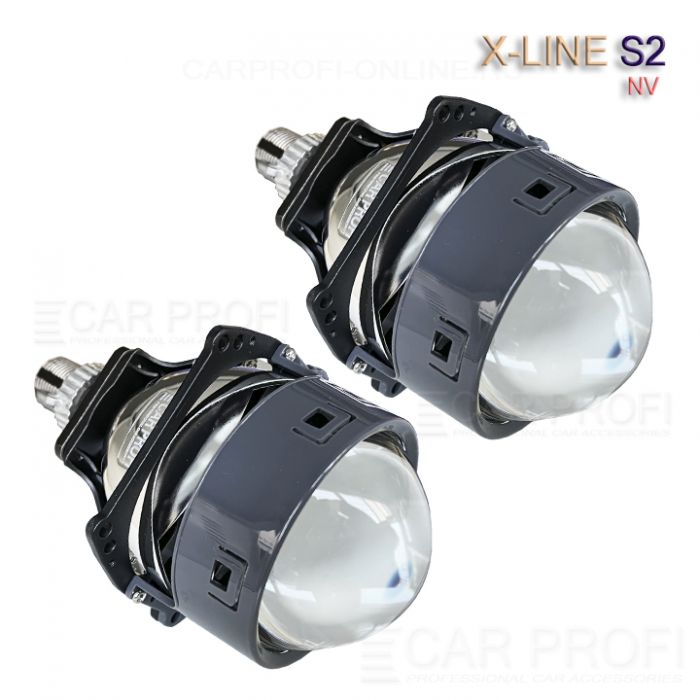 Светодиодные би-линзы CarProfi Bi LED Lens X-line S2 New Version, 3.0 дюйма, 5100k (к-т 2 шт.)