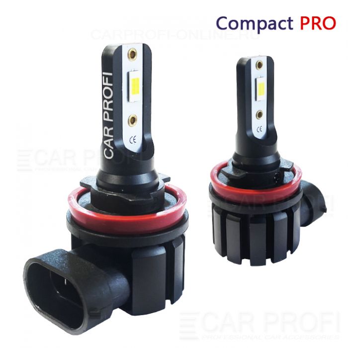 Светодиодные лампы CarProfi Compact PRO H11 CSP HP, 18W, 5100K, 9-16V, 6000Lm (к-т, 2 шт)