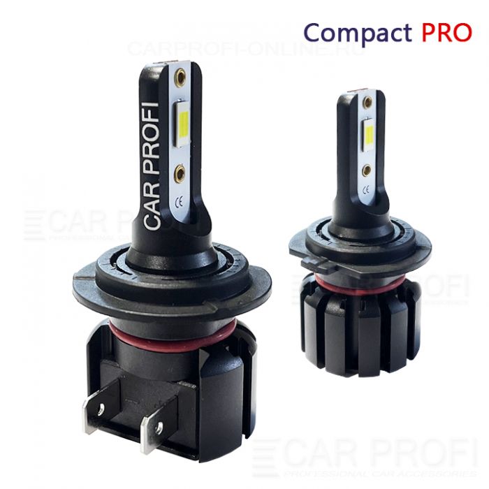 Светодиодные лампы CarProfi Compact PRO H7 CSP HP, 18W, 5100K, 9-16V, 6000Lm (к-т, 2 шт)