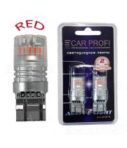 Светодиодная лампа CarProfi T20 (7443) RED 23SMD, Active Light series, 12V, красное свечение (блистер 2 шт.)