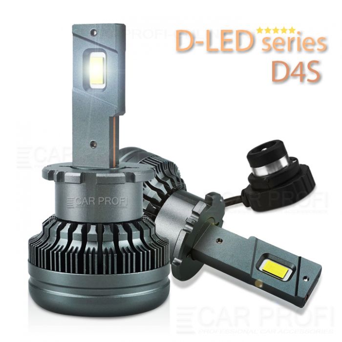 Светодиодный головной свет CarProfi D-LED Series D4S, +100% HIGH POWER 7040 CSP, 50W, 5500K, 12000Lm (к-т 2 шт.)