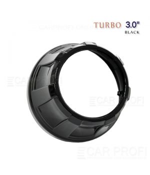 Маска для би-линзы CarProfi TURBO 3.0" Black (Z105), комплект 2шт